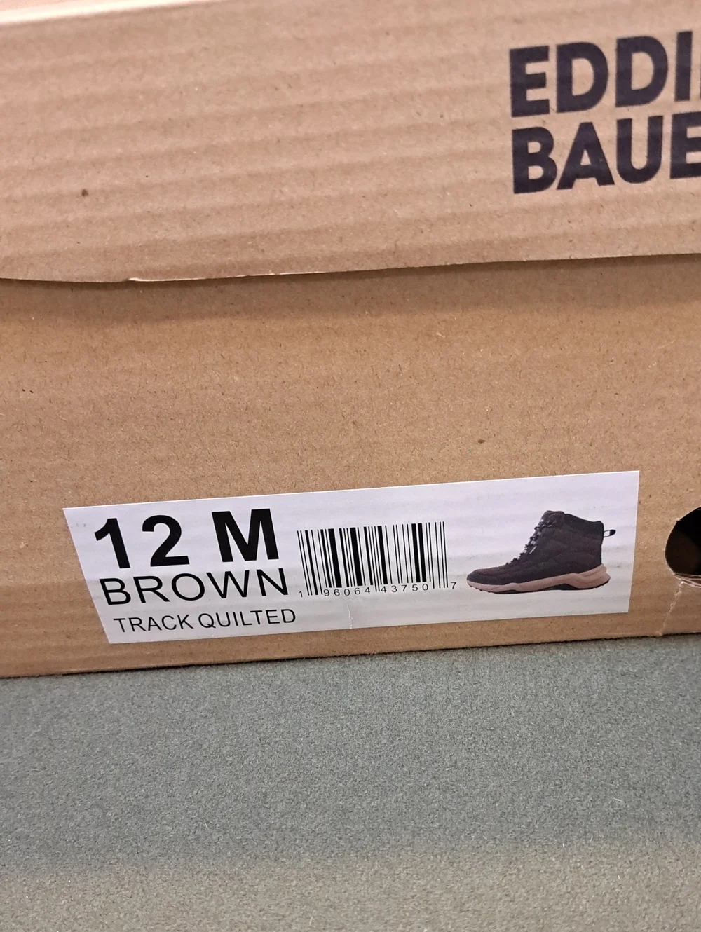 Eddie Bauer Track Quilted Boot - Color: Brown - Size: Men 12